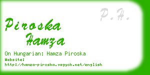 piroska hamza business card